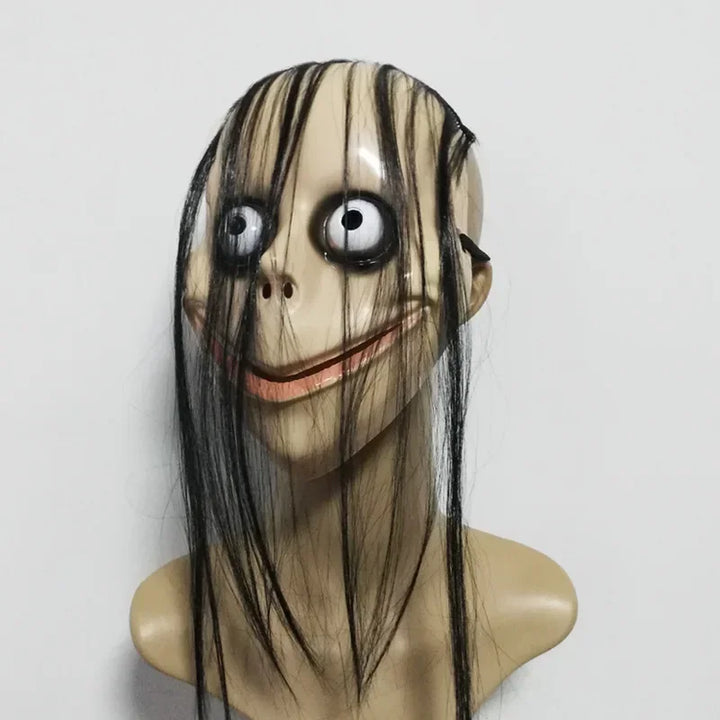 Halloween Ghost Mask with Long Hair
