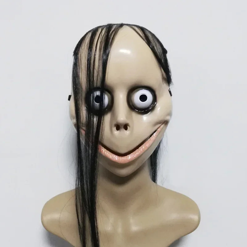 Halloween Ghost Mask with Long Hair