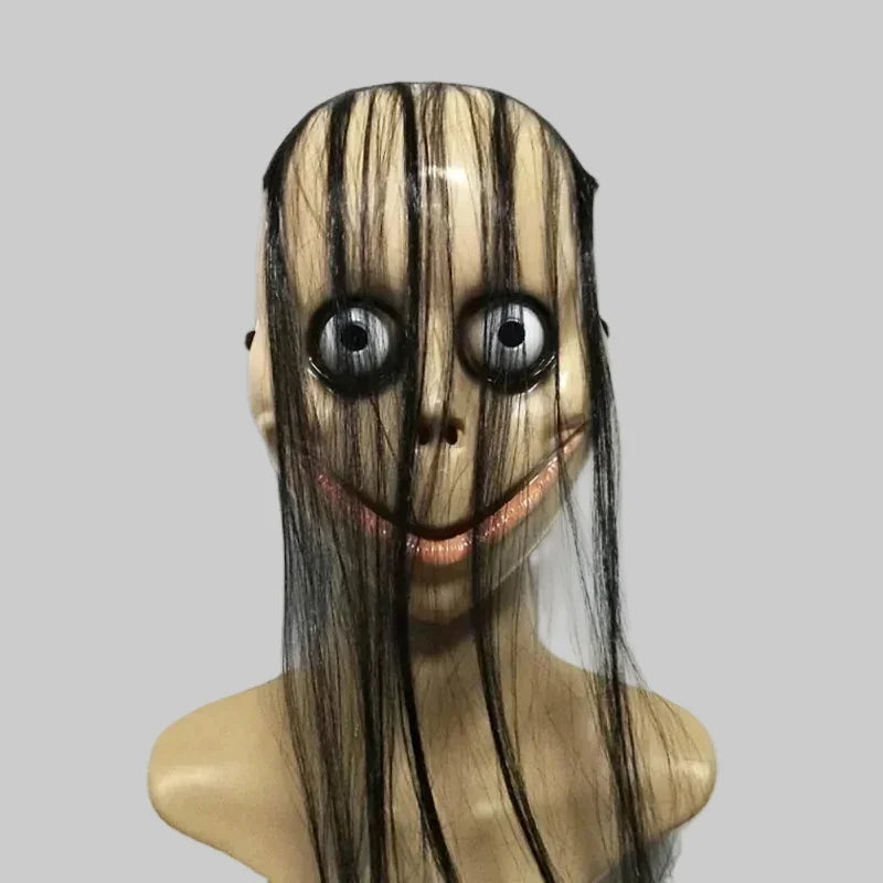 Halloween Ghost Mask with Long Hair