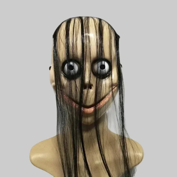 Halloween Ghost Mask with Long Hair