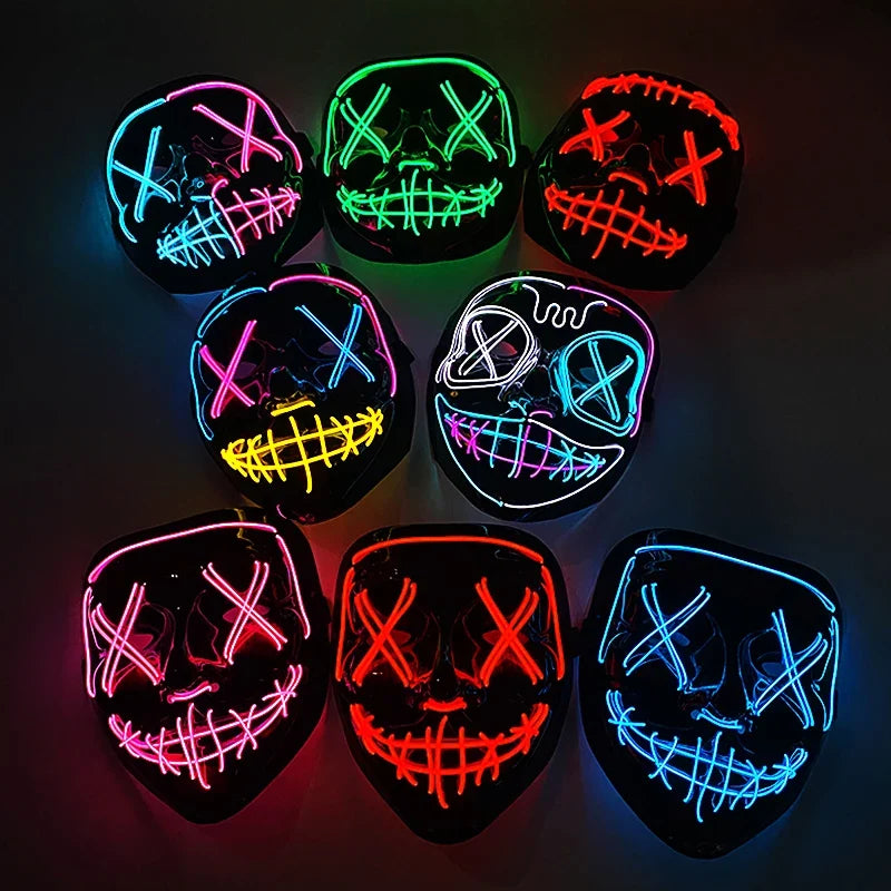 Halloween LED Purge Mask with Neon Glow