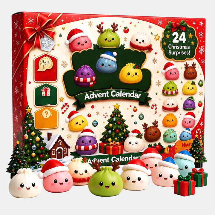 24pcs Christmas Squishy Dumpling Advent Calendar