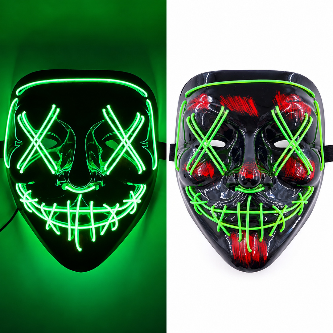 Halloween LED Purge Mask with Neon Glow