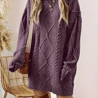 Alison | Women's Cozy Oversized Cable Knit Sweater Dress