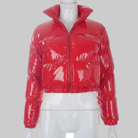 Alison | Women's Winter Glossy Hooded Puffer Jacket