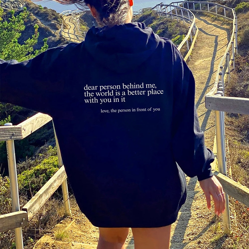 Angela | Women's Dear Person Behind Me Hoodie
