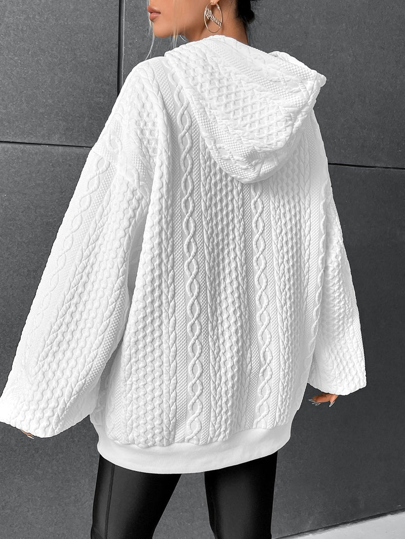 Ava | Women's Oversized Cable Knit Hoodie