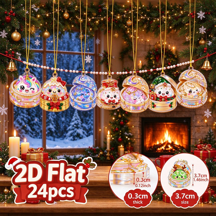 2D Flat 24pcs Glitter Dumpling Advent Calendar