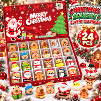 24pcs Christmas Squishy Capybara Advent Calendar