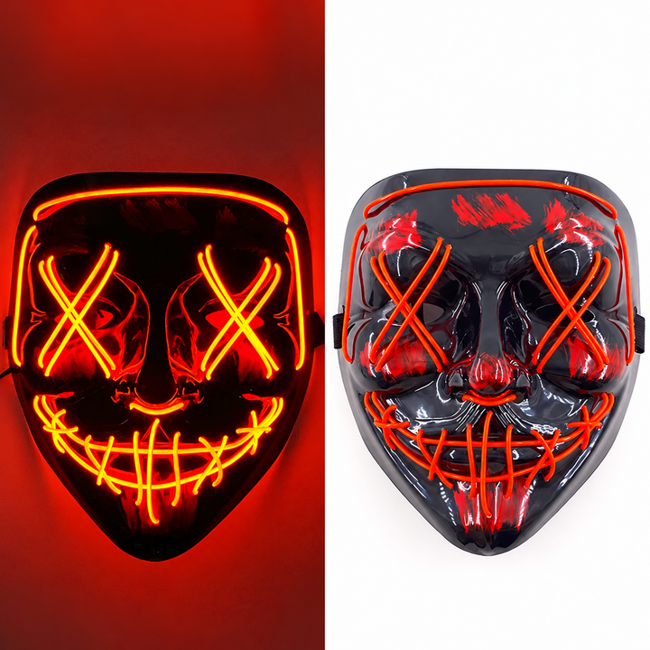Halloween LED Purge Mask with Neon Glow