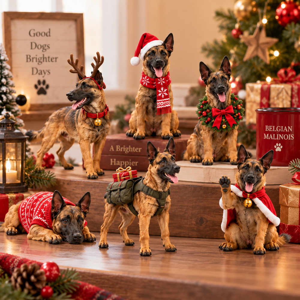 Belgian Malinois Advent Calendar with 24 Festive Figurines