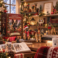 Belgian Malinois Advent Calendar with 24 Festive Figurines