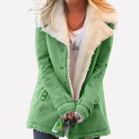 Vella | Women's Suede Fleece Lined Duffle Coat