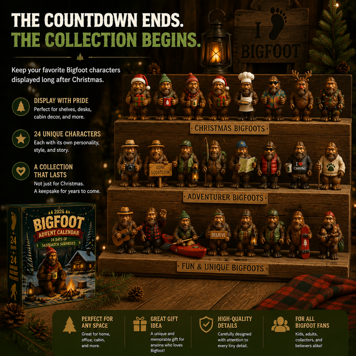 Bigfoot Advent Calendar Collectible Figures Set