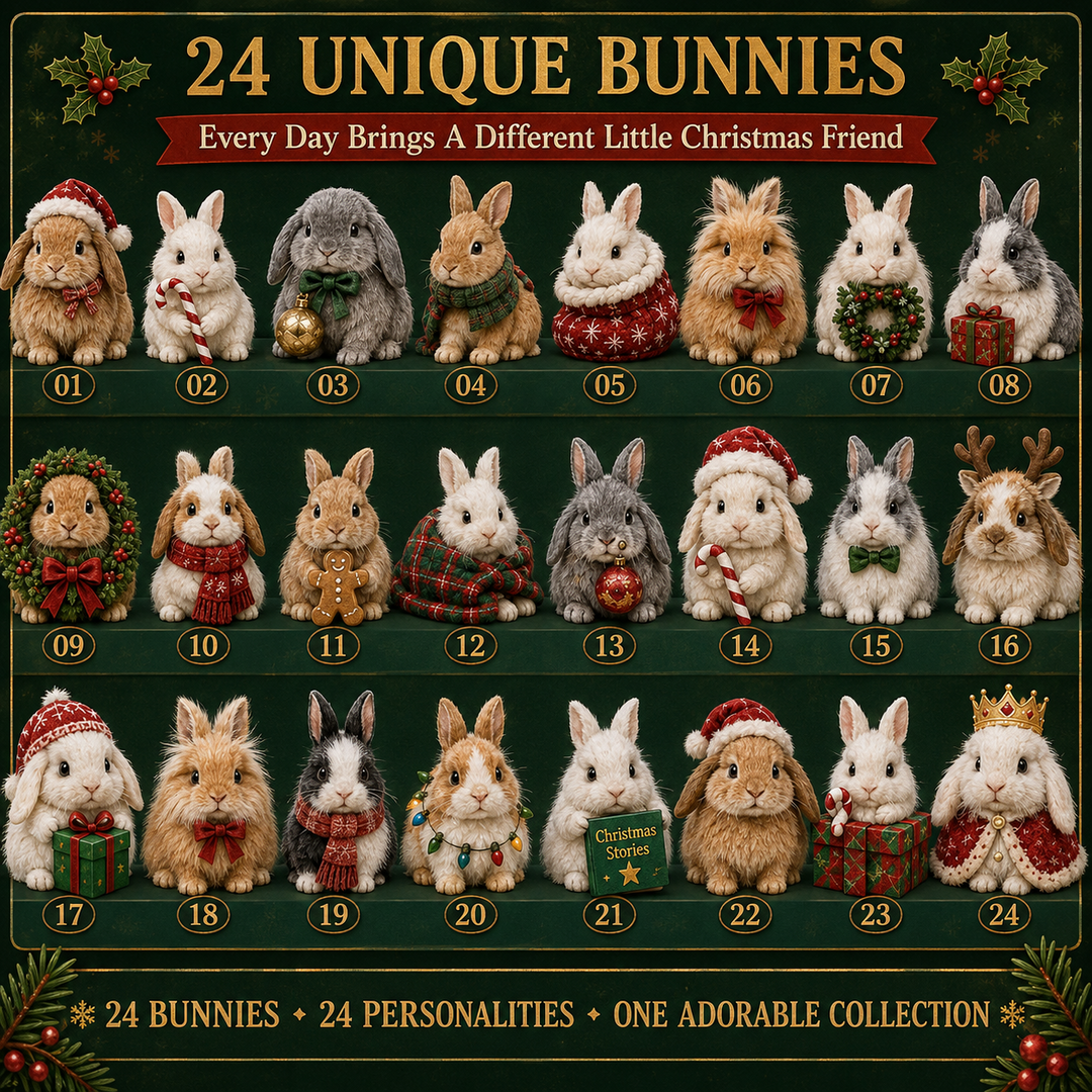 Bunny Advent Calendar with 24 Collectible Figurines