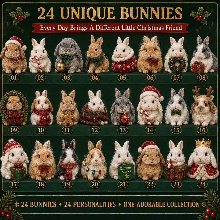 Bunny Advent Calendar with 24 Collectible Figurines