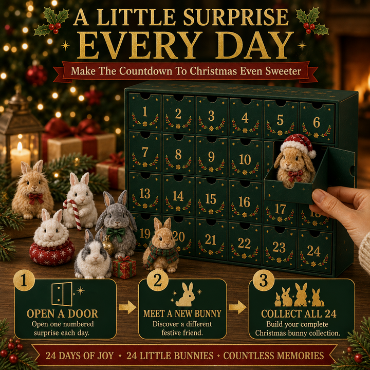 Bunny Advent Calendar with 24 Collectible Figurines