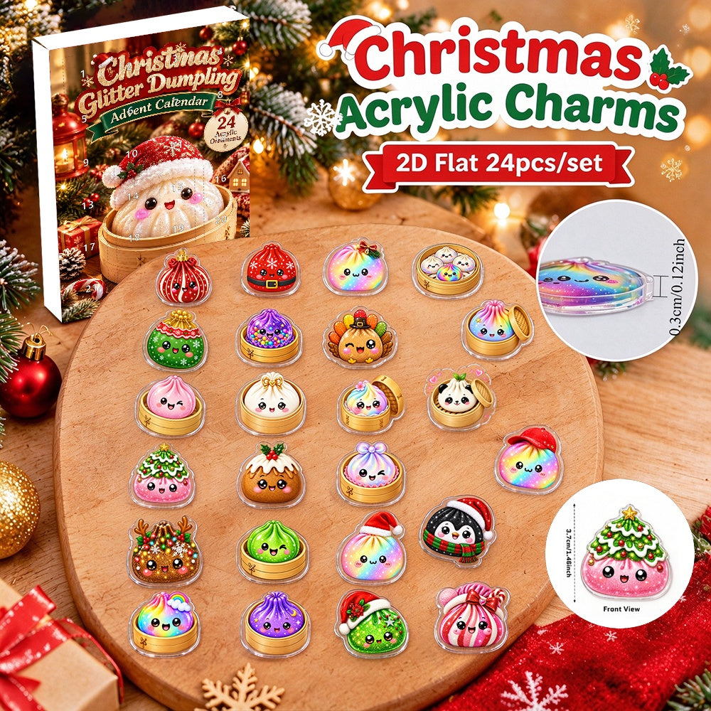 2D Flat, 24pcs Dumpling Ornament Advent Calendar