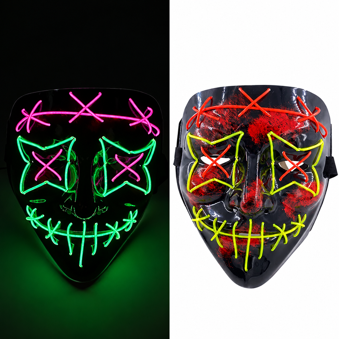 Halloween LED Purge Mask with Neon Glow