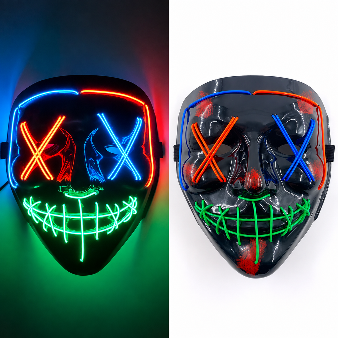 Halloween LED Purge Mask with Neon Glow