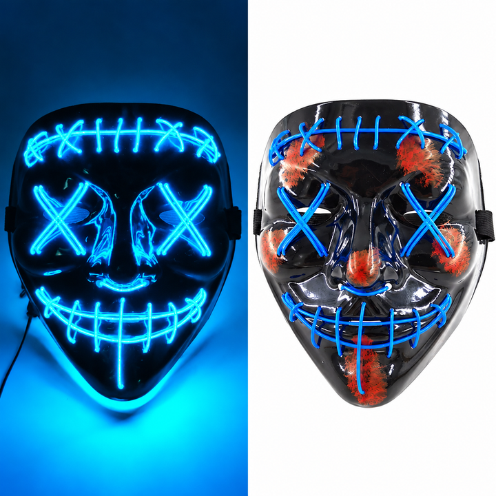Halloween LED Purge Mask with Neon Glow