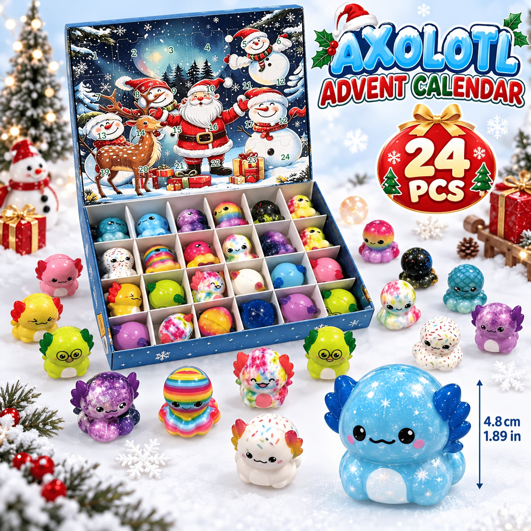 24pcs Christmas Axolotl Squishy Dumpling Advent Calendar
