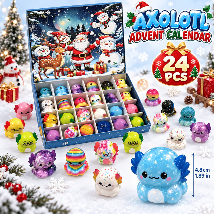 24pcs Christmas Axolotl Squishy Dumpling Advent Calendar