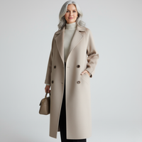 Carolyn | Women's Double-Breasted Wool Blend Fall Trench Coat