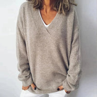 Kinsley | Women's Casual Loose Fit V-Neck Jumper
