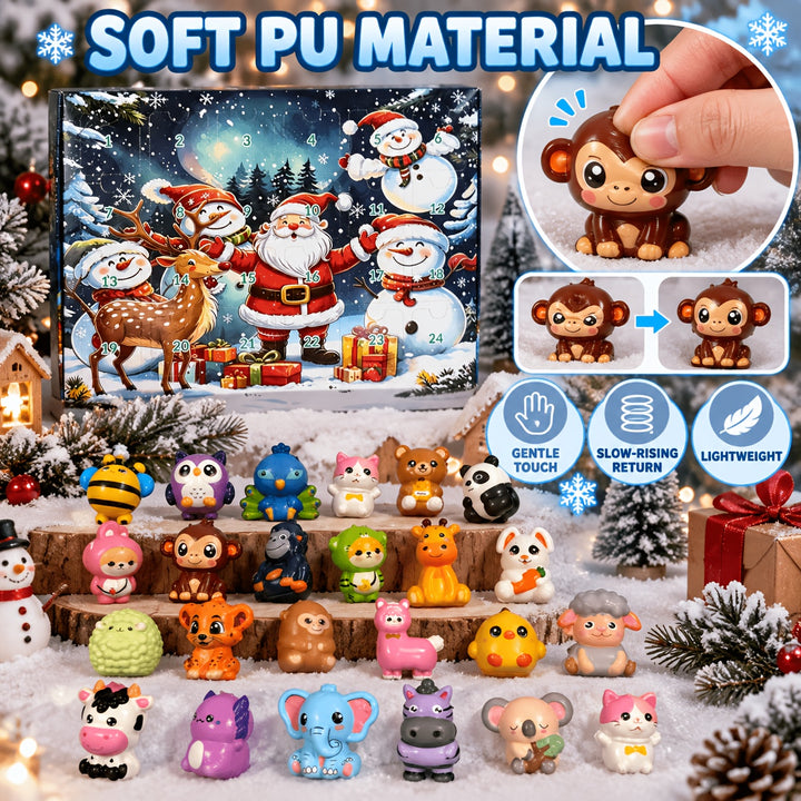 24 Sets Christmas Squishy Animal Advent Calendar