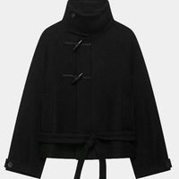 Cecily | Women's Short Wool High Collar Duffle Coat