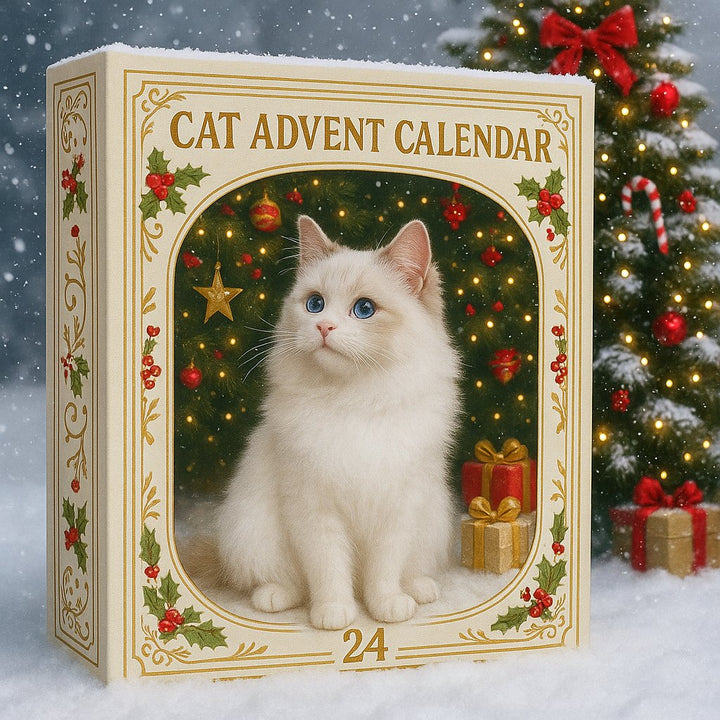 Charming Cat Advent Calendar with 24 Collectible Ornaments