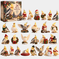 Charming Cockatiel Advent Calendar with 24 Unique Figurines