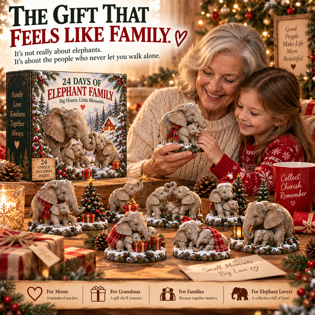 Charming Collectible Elephant Advent Calendar with 24 Unique Figurines