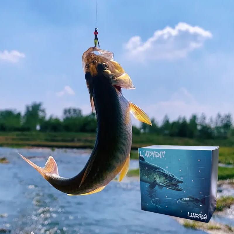 Christmas 24-day Dadvent Calendar with fishing lures Advent Box