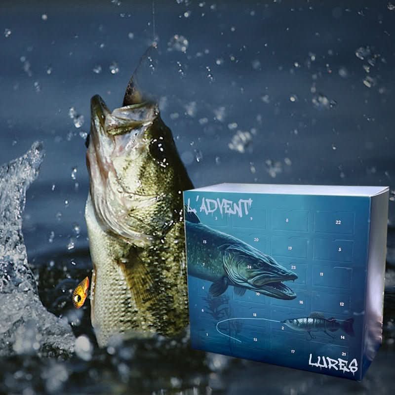 Christmas 24-day Dadvent Calendar with fishing lures Advent Box