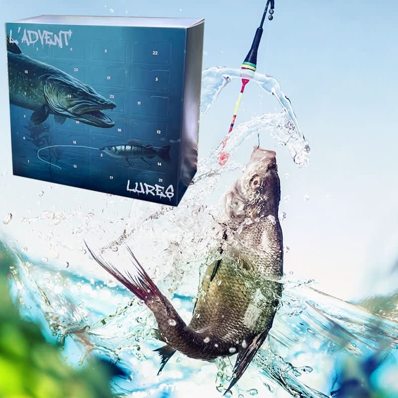 Christmas 24-day Dadvent Calendar with fishing lures Advent Box