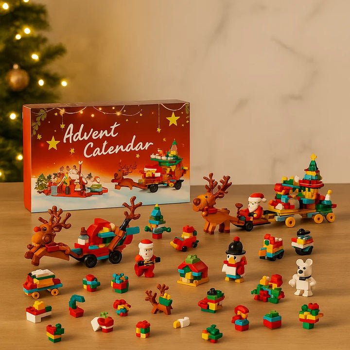 Advent Calendar Festive Building Blocks Set