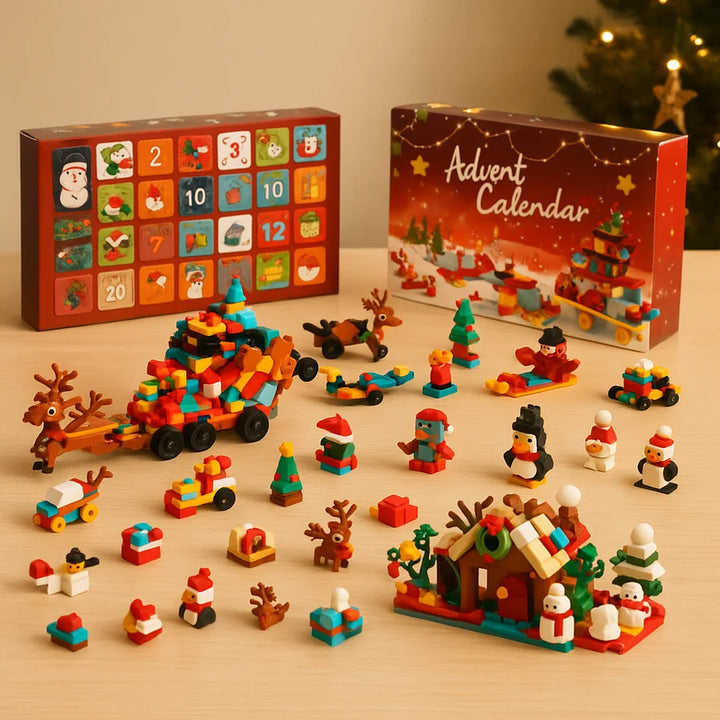 Advent Calendar Festive Building Blocks Set