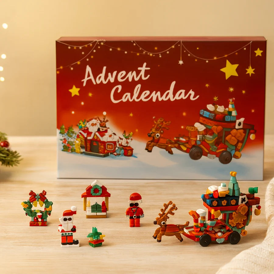 Advent Calendar Festive Building Blocks Set