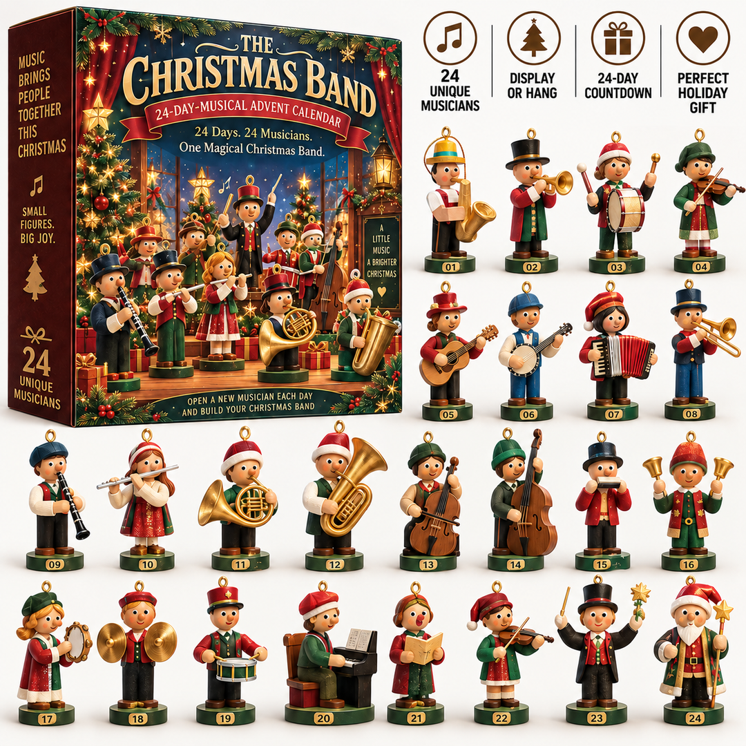Christmas Band Advent Calendar with 24 Unique Musician Ornaments
