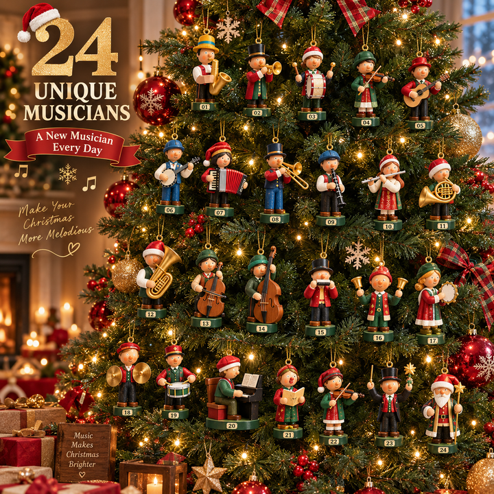 Christmas Band Advent Calendar with 24 Unique Musician Ornaments
