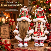 Christmas Gnomes Festive Bearded Pair