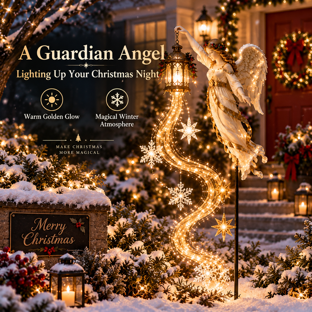 Christmas Pathway Lights Warm White LED Glowing Angel
