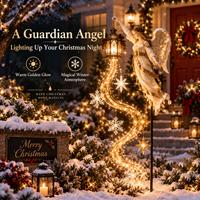 Christmas Pathway Lights Warm White LED Glowing Angel