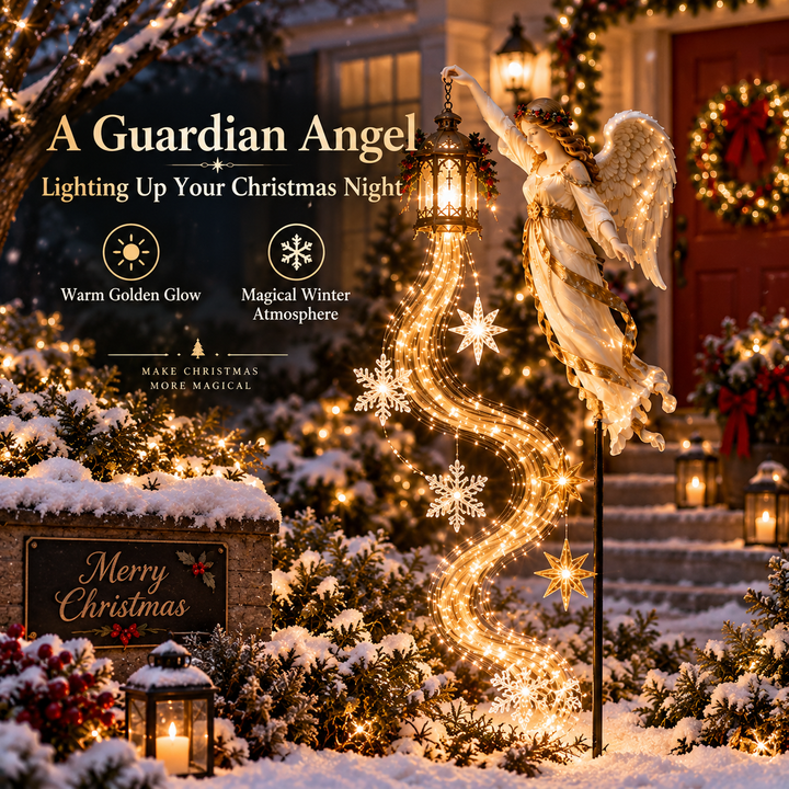 Christmas Pathway Lights Warm White LED Glowing Angel