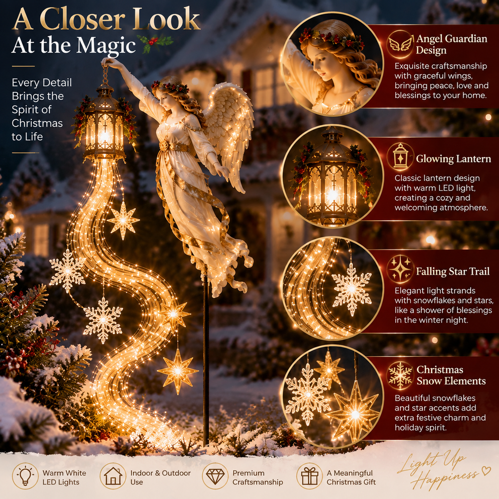 Christmas Pathway Lights Warm White LED Glowing Angel