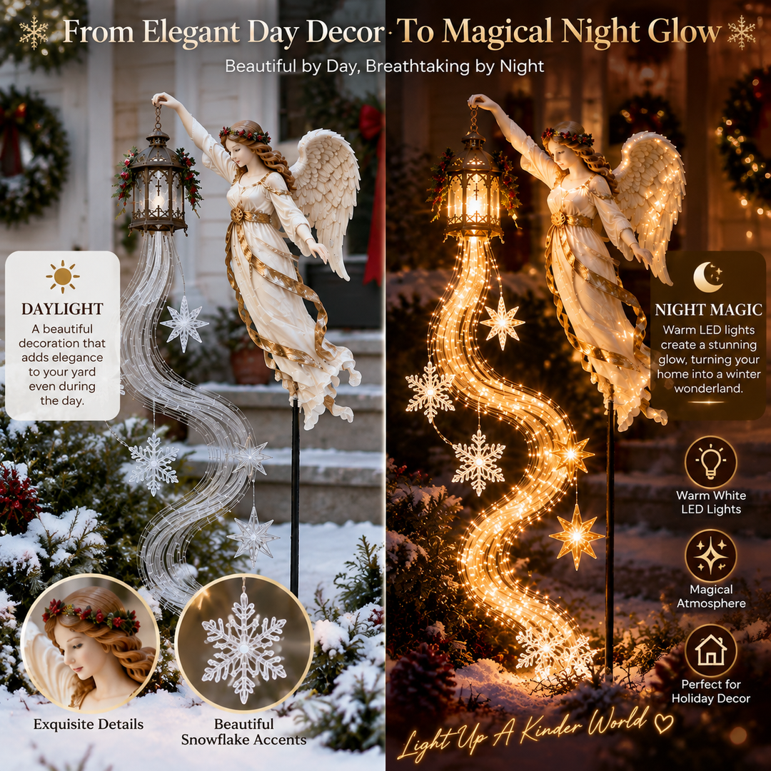 Christmas Pathway Lights Warm White LED Glowing Angel