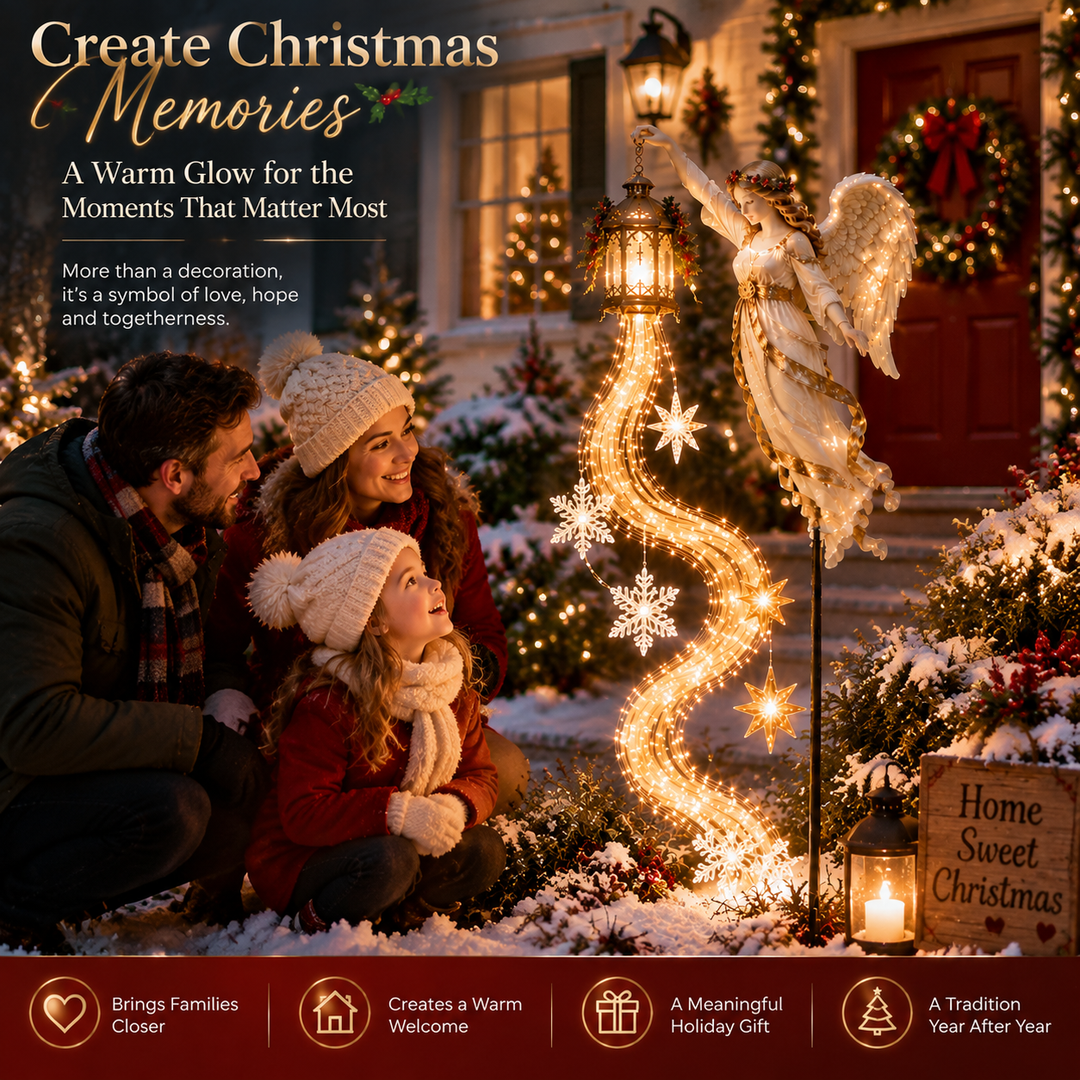 Christmas Pathway Lights Warm White LED Glowing Angel