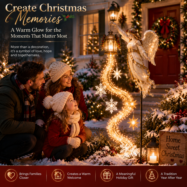 Christmas Pathway Lights Warm White LED Glowing Angel